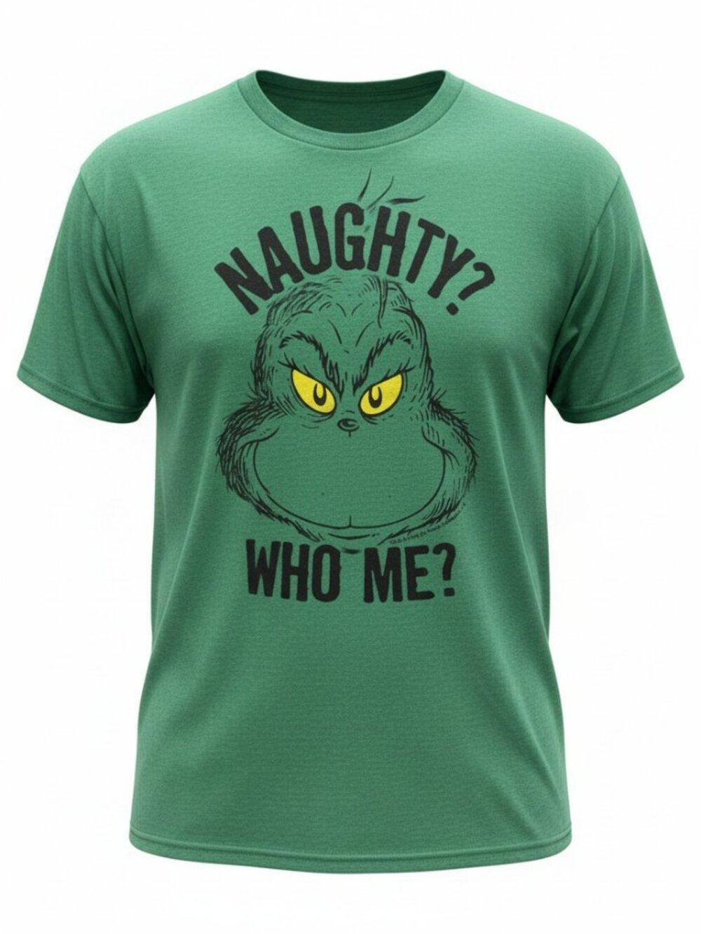 Delta Green Grinch "Naughty? Who Me?" Short Sleeve Tee